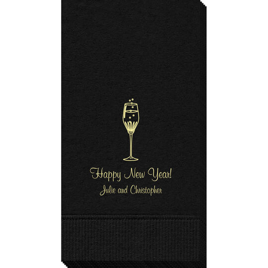 Bubbly Champagne Guest Towels